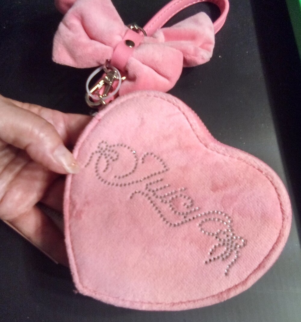 Juicy Couture Pink Velour Heart Shaped Pure